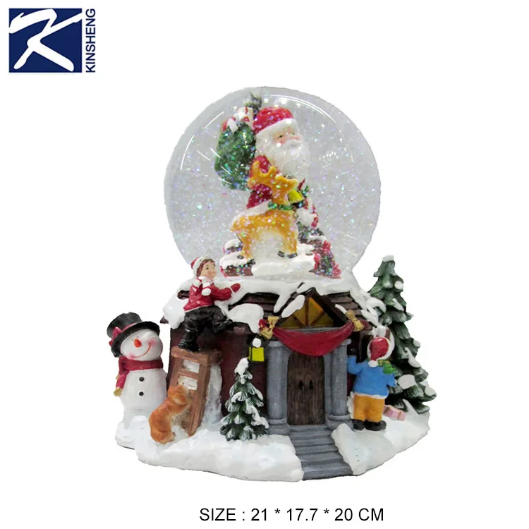 Custom Christmas Elf Snow Globe Gifts With String Light And Music For