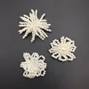 2019 new popular personality custom pearl glass beaded white flowers beautiful skirt embroidery patch