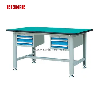 Industrial Light Duty Workbench With 2 Suspended Drawer Cabinets