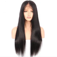 

Qingdao raw wholesale 100% virgin brazilian human hair relaxed yaki straight full lace wig vendor