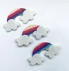 Handmade DIY material felt glitter rainbow patch for hair accessory