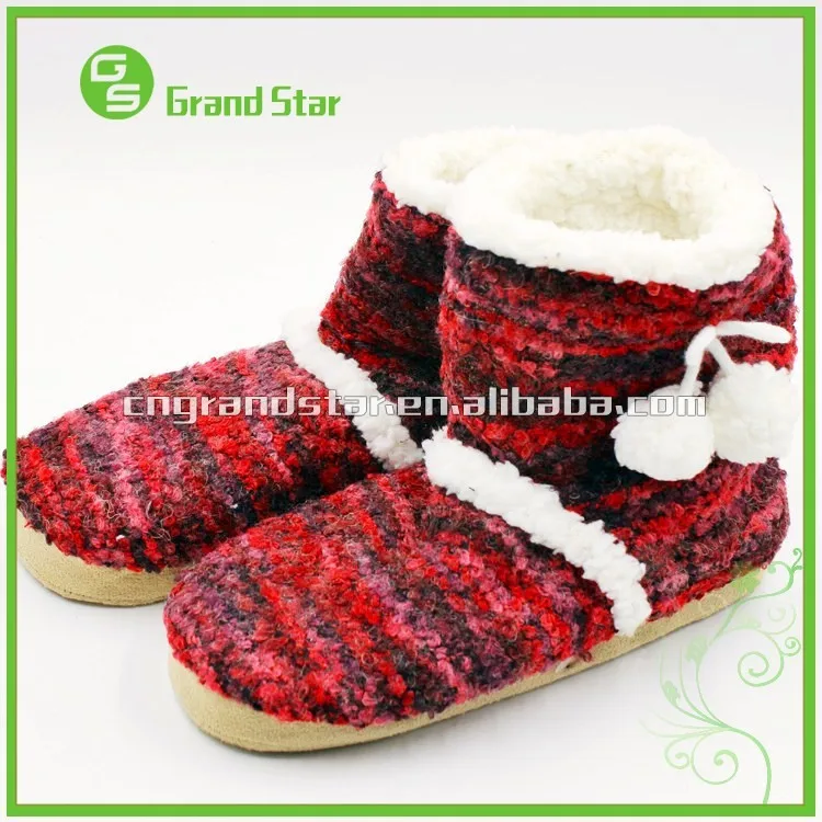 Cheap Cheap Wholesale Poms Winter Snow Indoor/Outoor Women Anti-slip
Slipper Boots