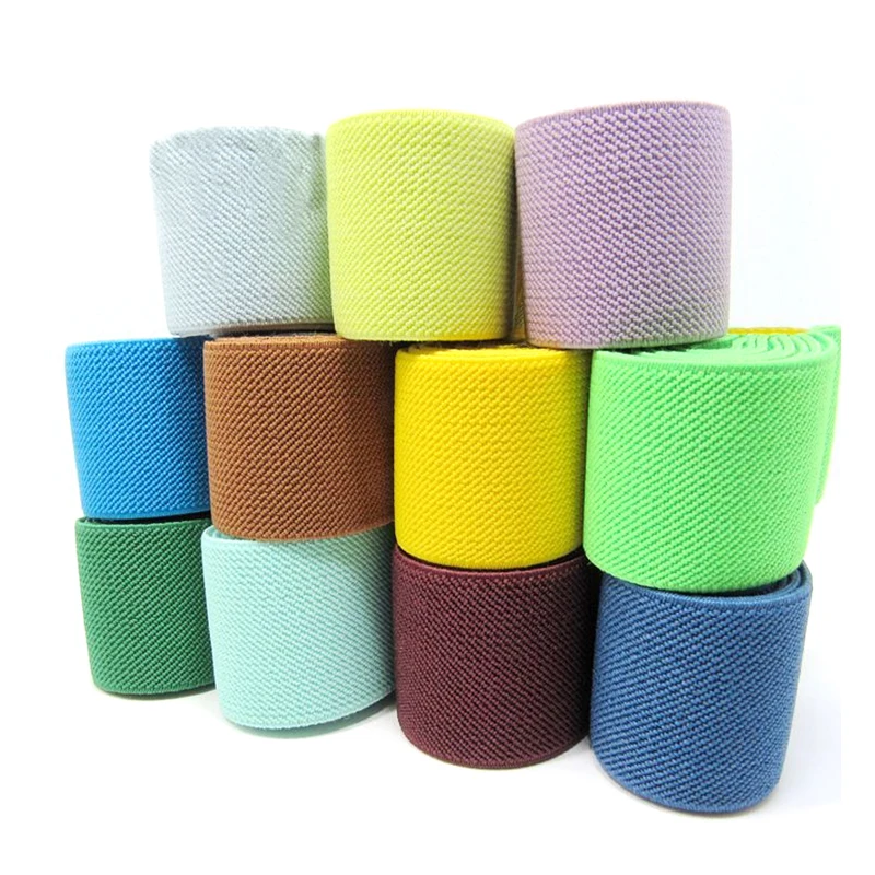 

Custom 30mm Black White Woven Wide Thick Twill Elastic Band Tape