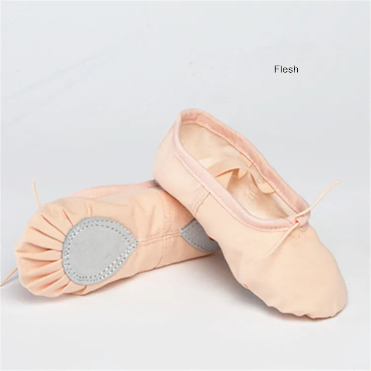 

Factory Wholesale Girls Hot Pink Canvas Upper Suede Sole Ballet Flat Shoes