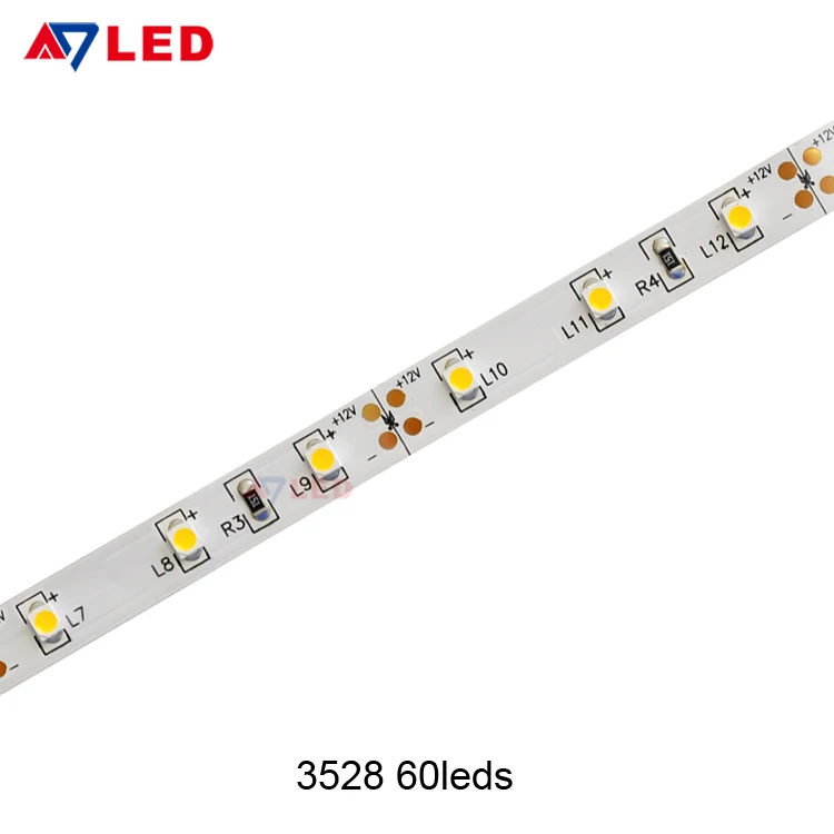 UL CE RoHS listed SMD3528 60leds/m without transformer cyan led strip smd for advertising
