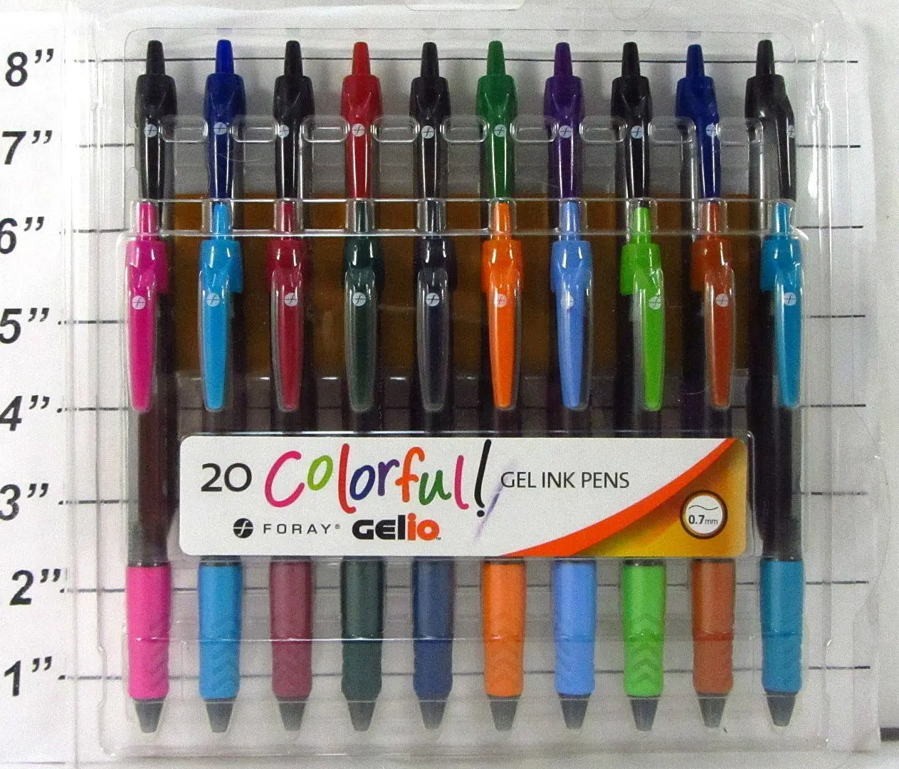 Buy Foray Gelio Gel Stick Pens, Medium Point, .7mm, Assorted Ink Colors