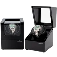 

Driklux Custom Logo Wooden Watch Box Case Black Gloss Paint Single Automatic Watch Packaging Luxury Watch Winder