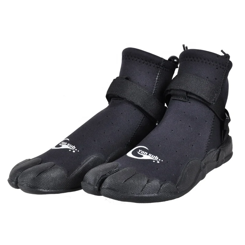 

Rubber Diving Boots Outdoor Water Surfing Shoes with Finger, Black