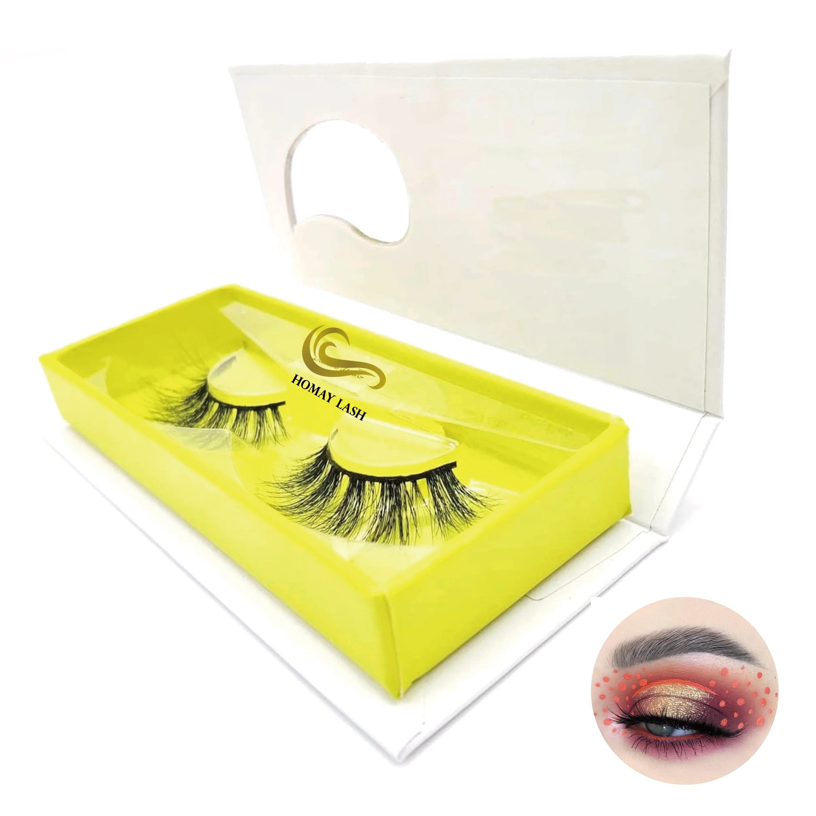 

Wholesale Custom Lashes Best Sell Customized Styles Faux Mink Eyelashes, Natural black