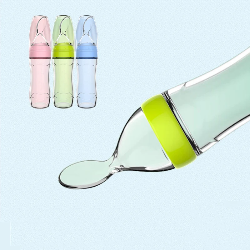 silicone spoon feeding bottle