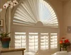 Arch Shape Room Ventilation Commerical Basswood Window Plantation Shutters