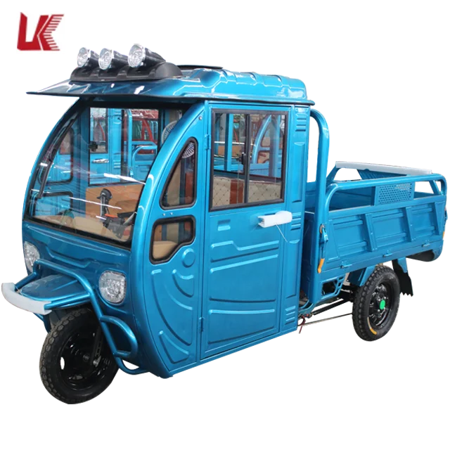 Cheap Cabin Electric Cargo Scooter Food Delivery 3 Wheel Motorcycle