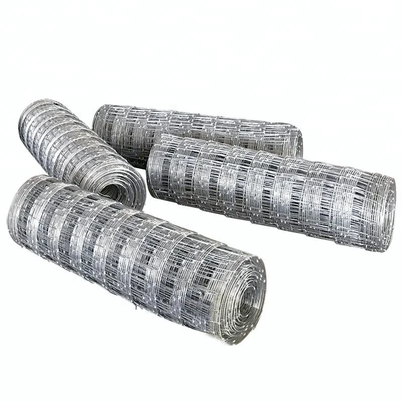 

PVC Coated Fixed Knot Woven Wire Farm Fence, Silver