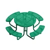 Arlau steel Picnic Table,Outdoor bench seating table, Outdoor Metal Dinning Table and Chairs