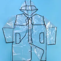 

Customized womens long raincoat with hood waterproof trench coat womens Fashionable transparent clear raincoat