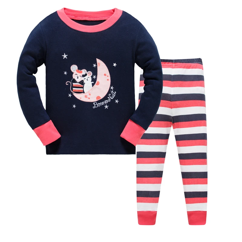 
winter hot sale wholesale kids cotton pajamas 