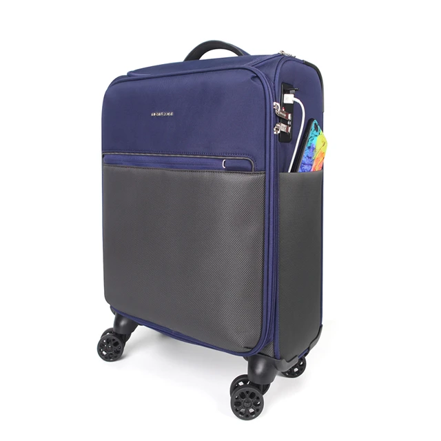 

TOP open cabin luggage, Best Selling Smart Luggage Carry On soft Luggage, Black/grey
