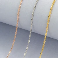 

3colors chain Fashion 925 Sterling silverJewelry Necklace silver chains necklaces 18k gold plated