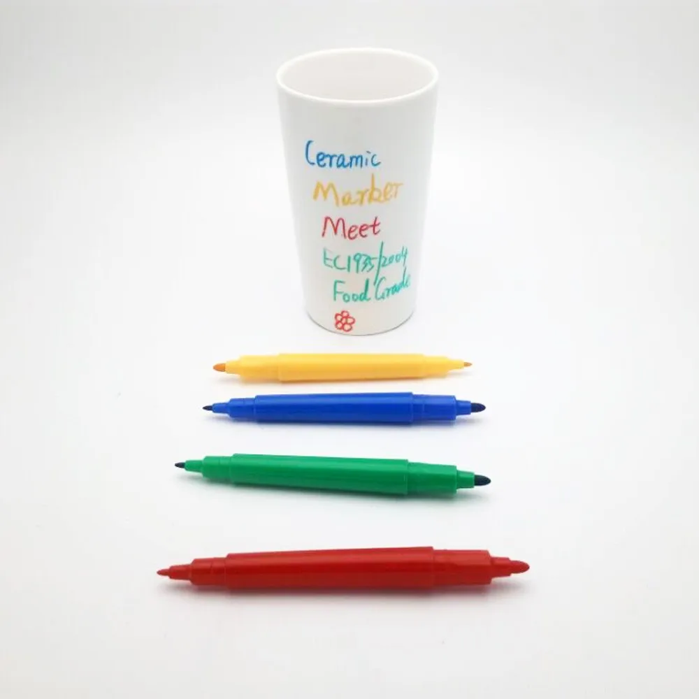 Ceramic Markers Painting On Mug Cup Indelible Ceramic Markers Art