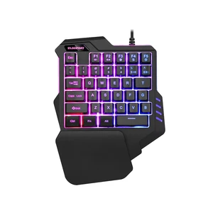 One Handed RGB Backlight Gaming Keyboard PUBG