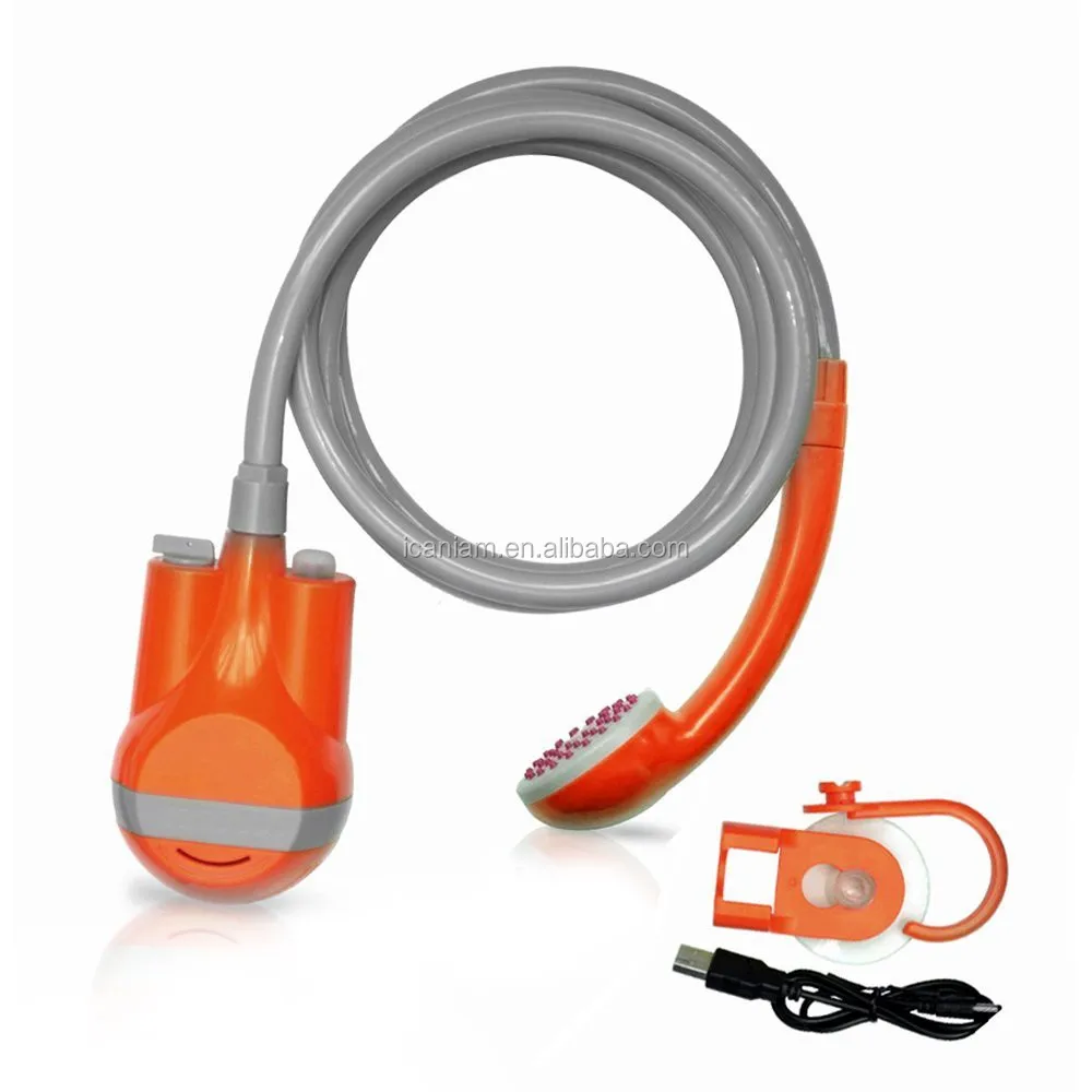 

Rechargeable Portable Shower Switch on Pump, 2200mAh - ideal for outdoor or indoor, Orange;blue or customization