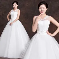 

Korean Fashion Vestido De Novia sexy ilussion neck sweetheart wedding dress ball gown