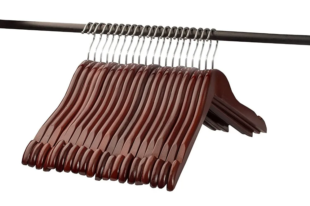 Inspring Bois Cintre Mahogany Wooden Hangers High Quality Clothes
