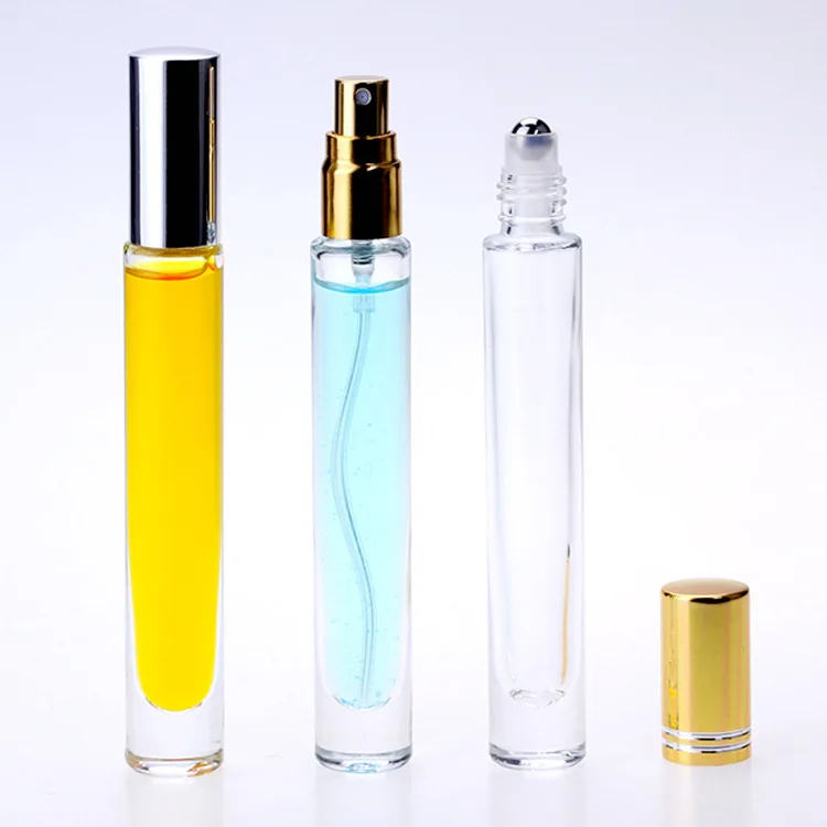 

Wholesale SUNSHINE 10ml transparent thick heavy bottom round roll on glass bottle