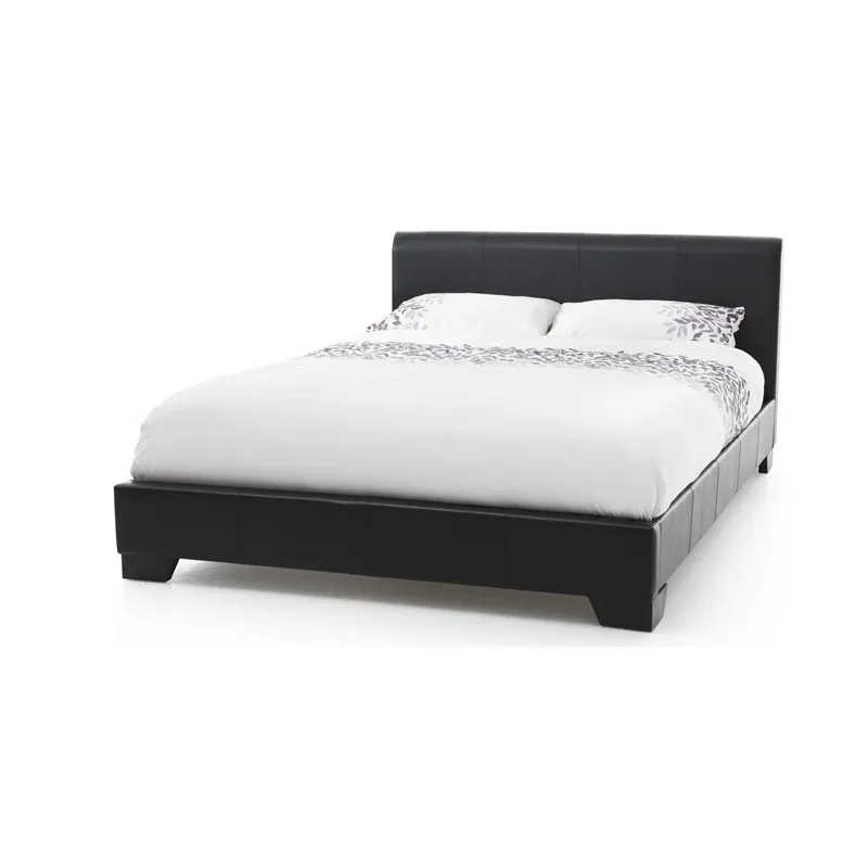 

black color faux leather double bed frame, Silver grey,white,black or customized