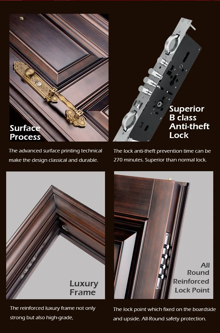 Different type main entrance ss stainless steel door design for apartment