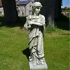 Life Size Outdoor Ancient Roman Lady with Harp Marble Stone Garden Figure Statue