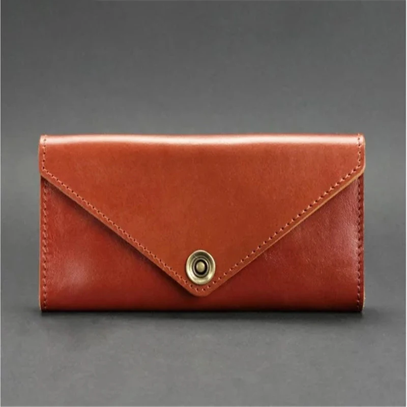 Made in China Wholesale minimalist PU leather ladies wallet for women fashion designer long slim cash envelope card money purses