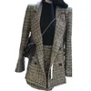 Wholesale fashion european ladies office wear dresses dress woven classic houndstooth blazer business dress suits for women