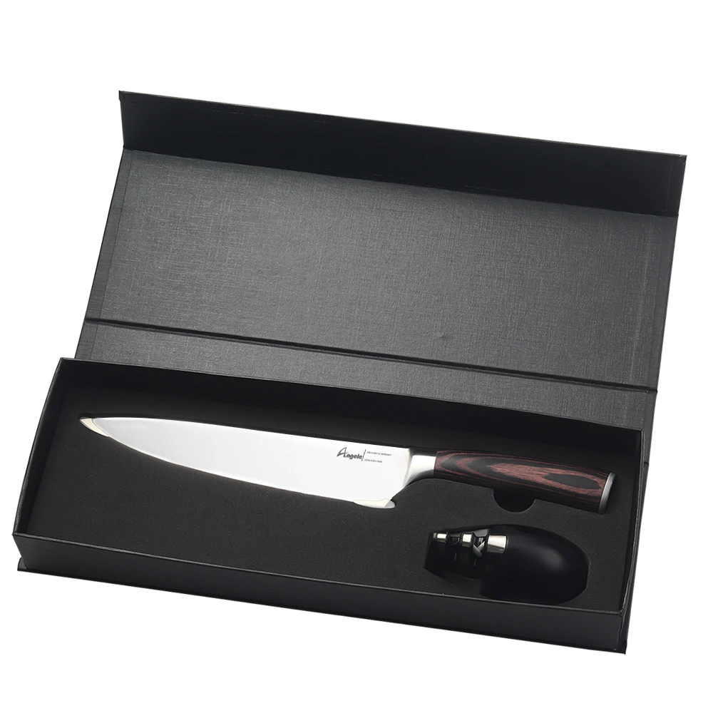

Amazon hot seller Knife Set 7CR17mov Stainless Steel 8" Chef Knife with sharpener Kitchen Knife Set