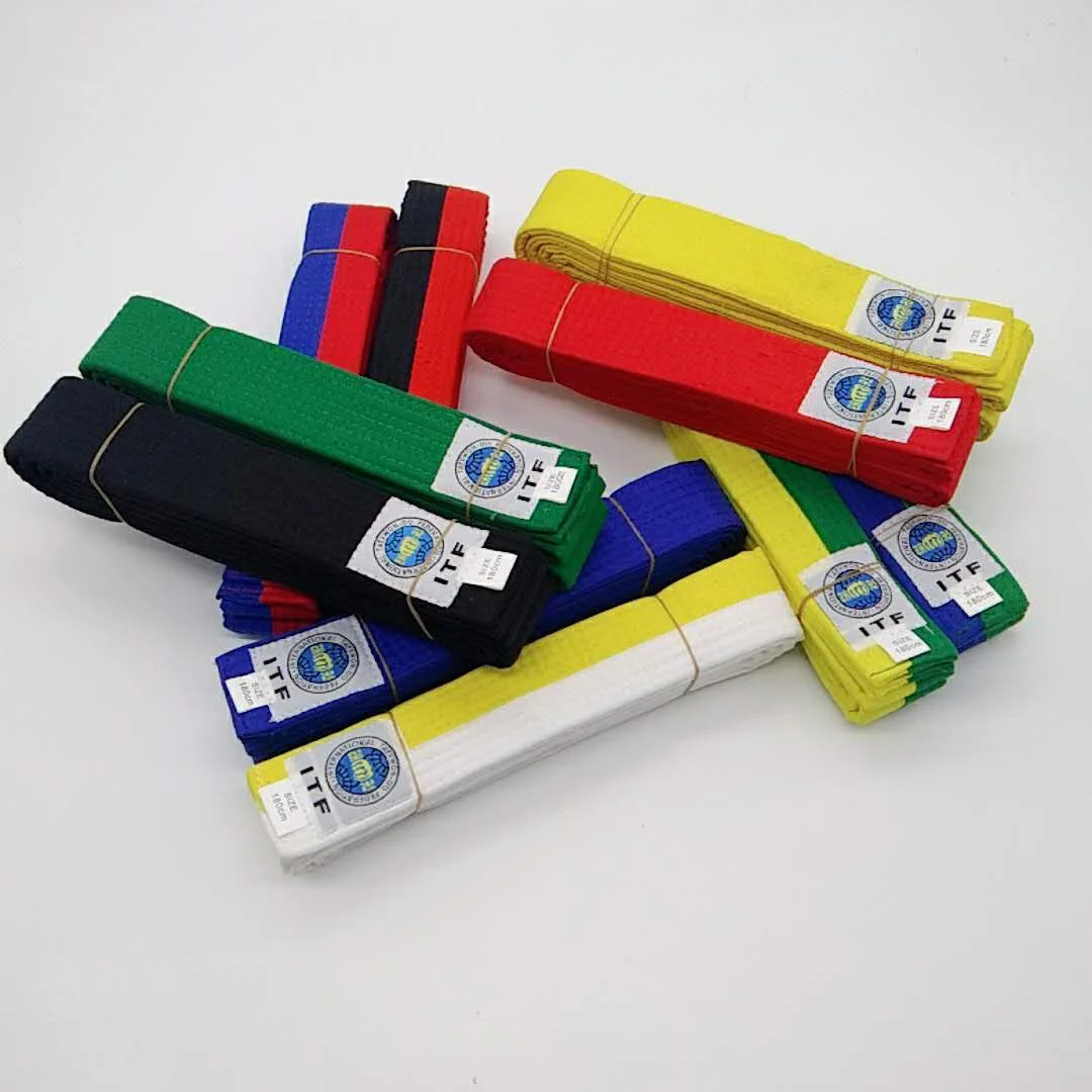 taekwondo itf cotton multi colors dobok training belts for match buy taekwondo high quality hot sell tkd colorful delts itf taekwondo professional training belts manufacturers sale colorful taekwondo itf beautiful belts for training product alibaba com