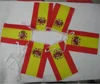 stock 2018 world cup string flag polyester 6" x 9" spain bunting flag