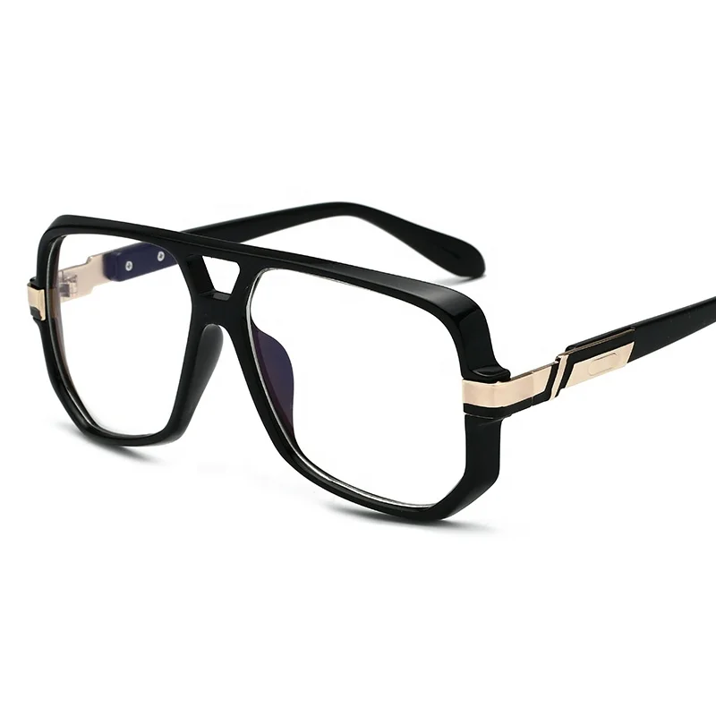 

Custom Logo Spectacle Clear Lens Stylish Brand Big Design Optical Frame Eyeglasses Men