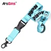 Custom logo polyester detachable clip neck children's lanyards for keys