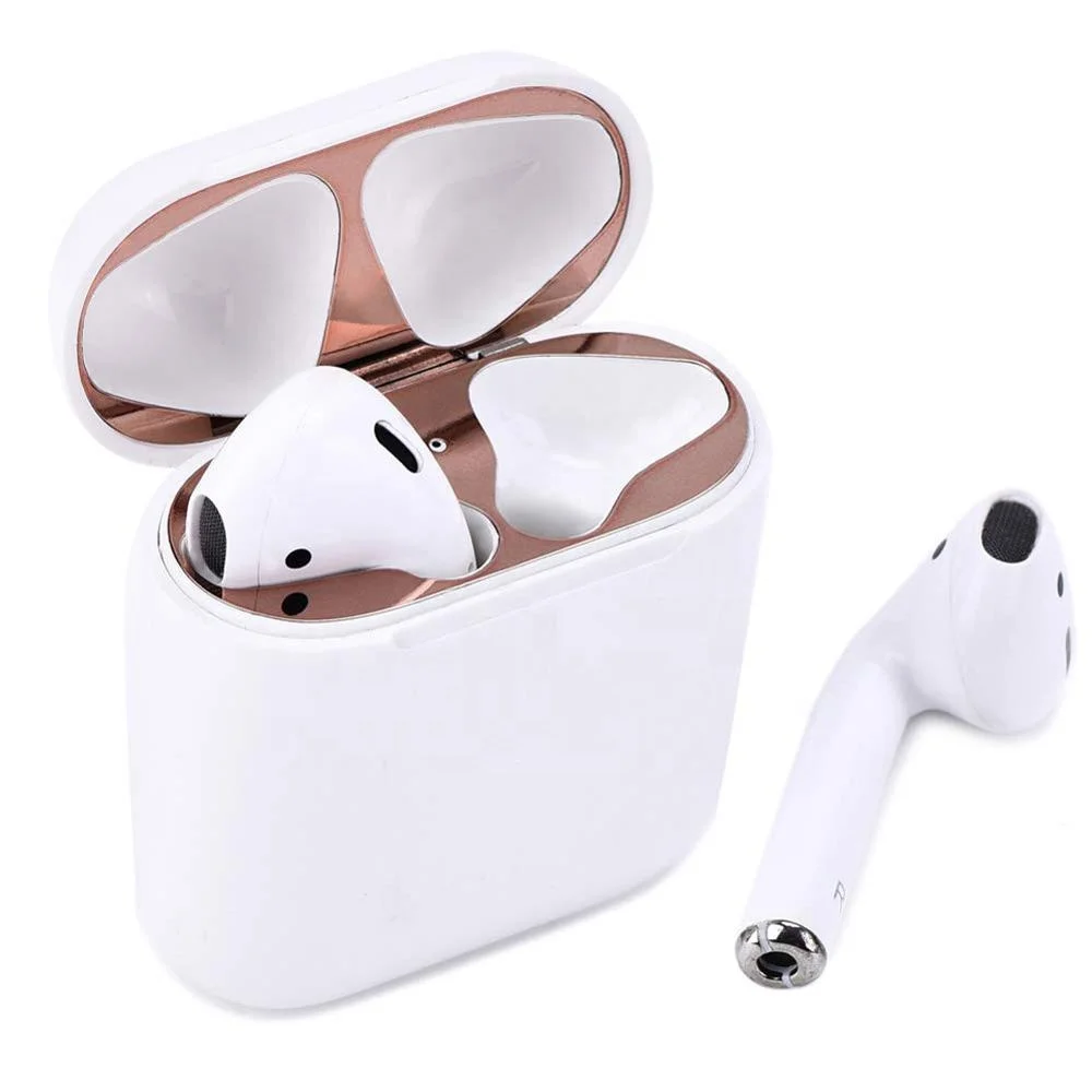 

Hot Selling for Airpod 3 Dustproof Film Guard Ultra Thin 18K Plating Metal Sticker Compatible for Airpods 1 2 Pro 3