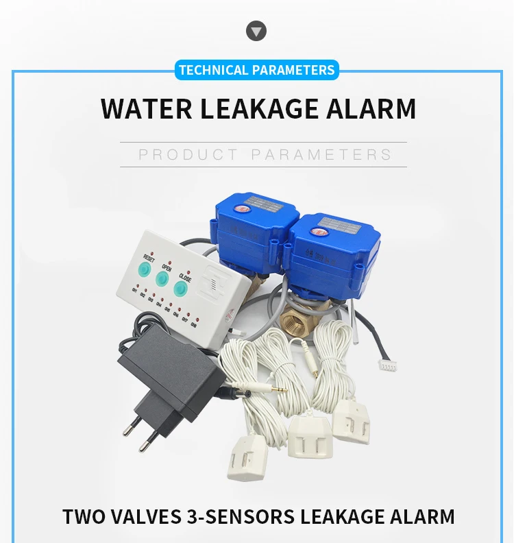 water leak detection valve  with sensor and controller for smart home