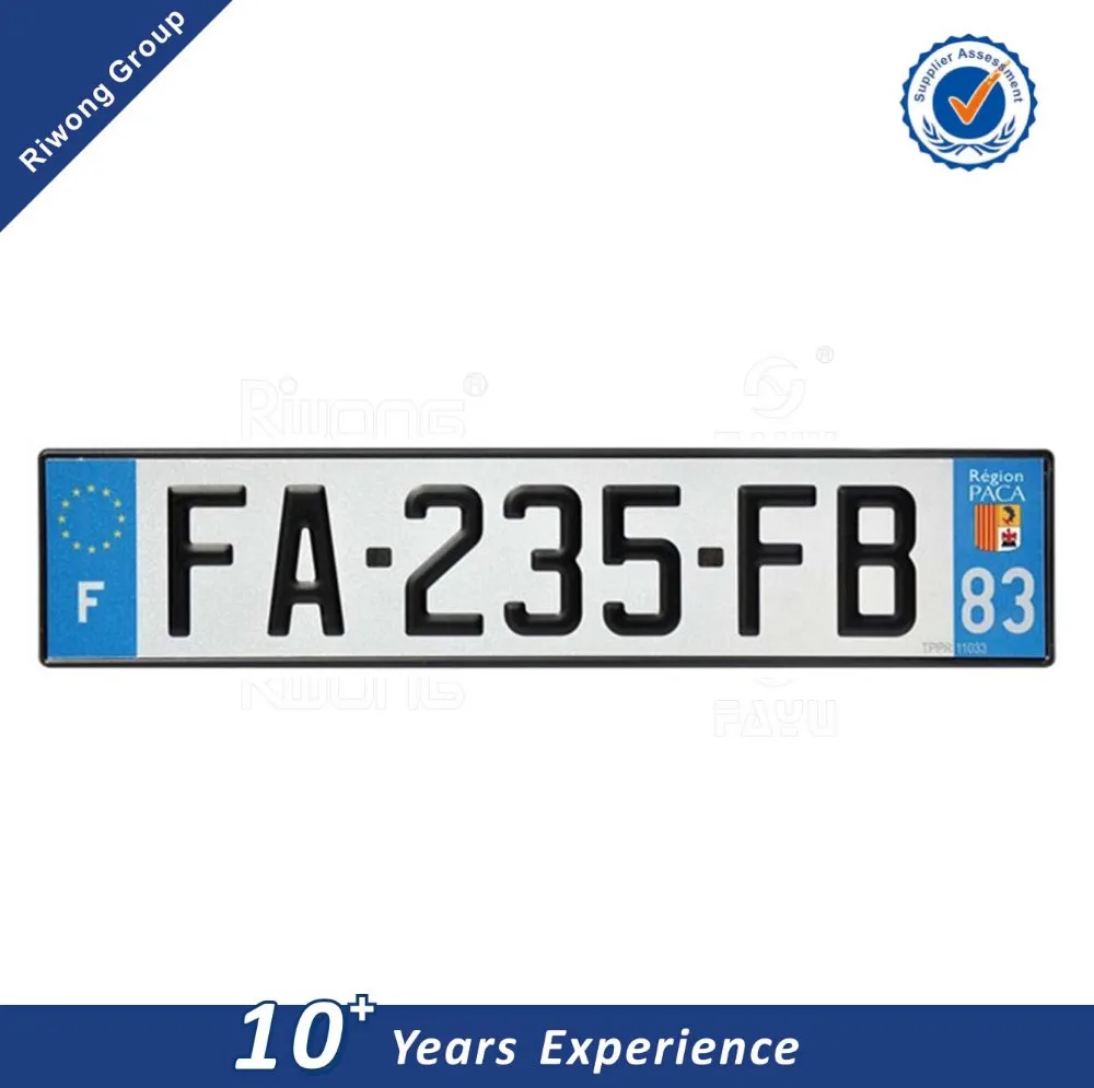 High-security Reflective France License Plate - Buy France Number Plate ...