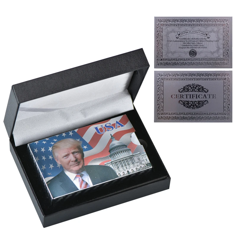 

Buy Deck Of Cards Cool Playing Cards Professional Fancy Playing Cards Silver Trump Poker Card Sets With Playing Card Box