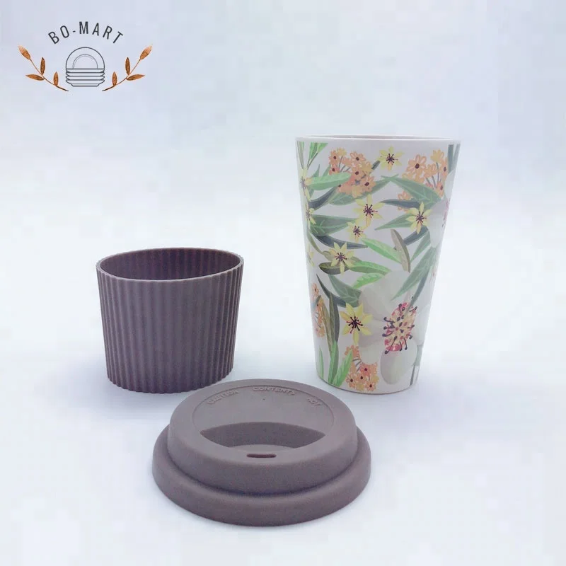 
Customized Natural Eco-Friendly Bamboo Fiber Coffee Cup 