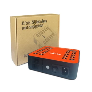 40-Port USB Fast Charging Station with Digital Display