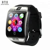 2019 GSM SIM card touch screen waterproof mobile phone Q18 DZ09 smart watch for smartphone