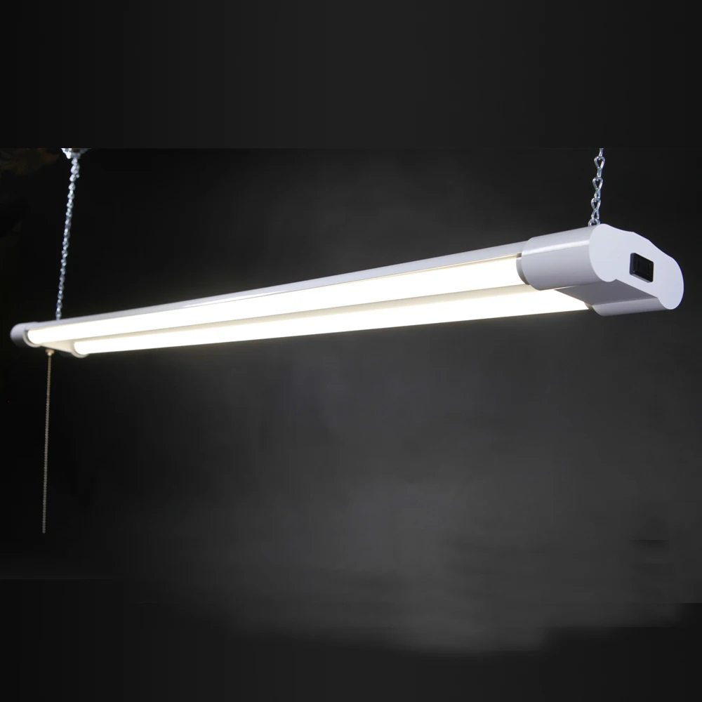 UL hanging linear light 4 foot 40w linkable led utility shop light 48 inch with pull chain switch