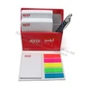 Cardboard Pen holder with sticky notes and notepad/pen holder with memo pad holder/sticky note memo pad and pen holder