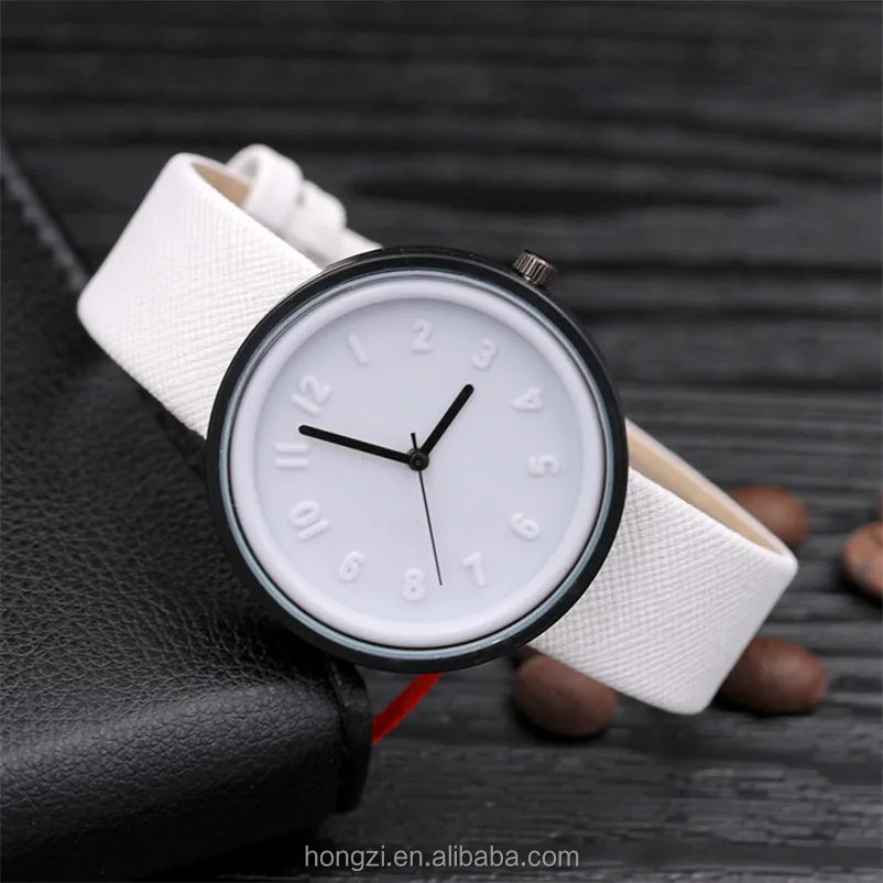

Candy color Unisex Simple Number watches women japanese fashion luxury watch Quartz Canvas Belt Wrist Watch girls gift