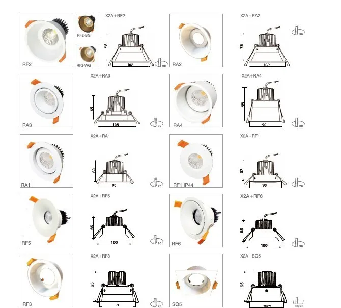 Adjustable Downlight Frame Lamp Gu10 Cover Recessed Construction Mr16