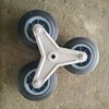 hot sell of solid rubber wheel stair climbing wheels used for six wheel hand trolley